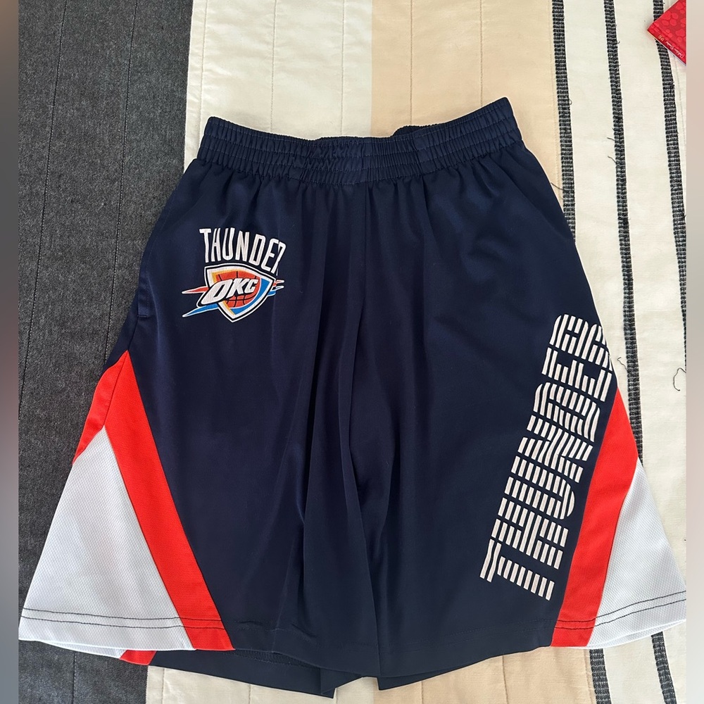 NBA Thunder Navy and orange Athletic Shorts